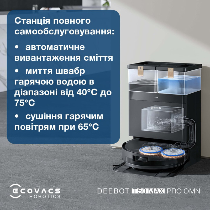 Робот-пилосос ECOVACS DEEBOT T50 MAX PRO BLACK