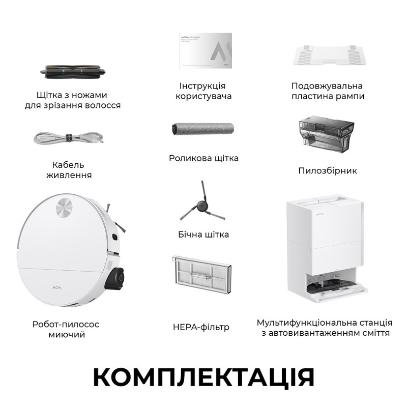 Робот-пилосос Mova S70 Pro Roller White (RLZ11HE-Wh)