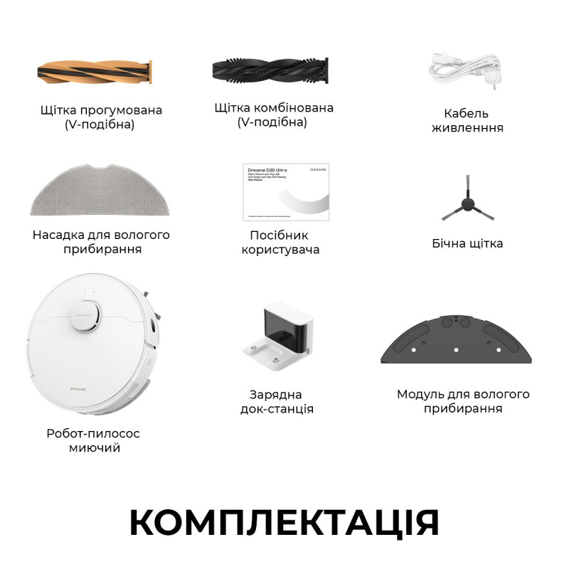 Робот-пилосос DREAME D20 WHITE (RLD35GA)