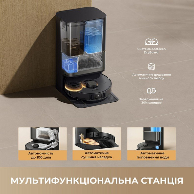 Робот-пилосос Dreame L50s Pro Ultra Black (RLL88HE-Bl)