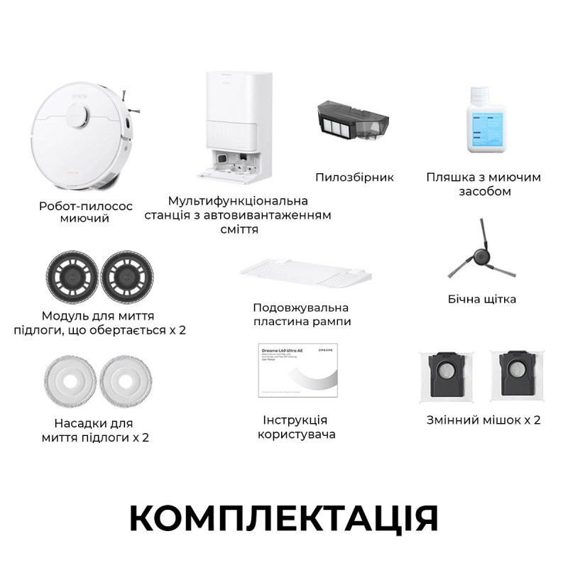 Робот-пилосос Dreame Bot L40 Ultra CE White (RLD52SE-Wh)