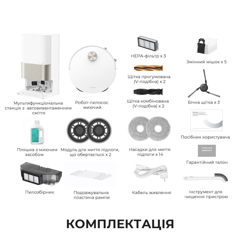 Робот-пилосос Dreame X50 Ultra Complete White (RLX85CE-4-WH)