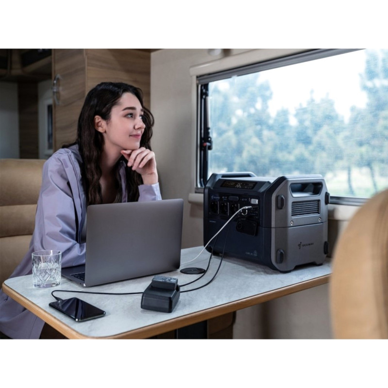 Зарядна станція Segway Cube 1000 / 2200 Вт / 1024 Вт/год / LiFePO4 + Сонячна панель 2E 300W 