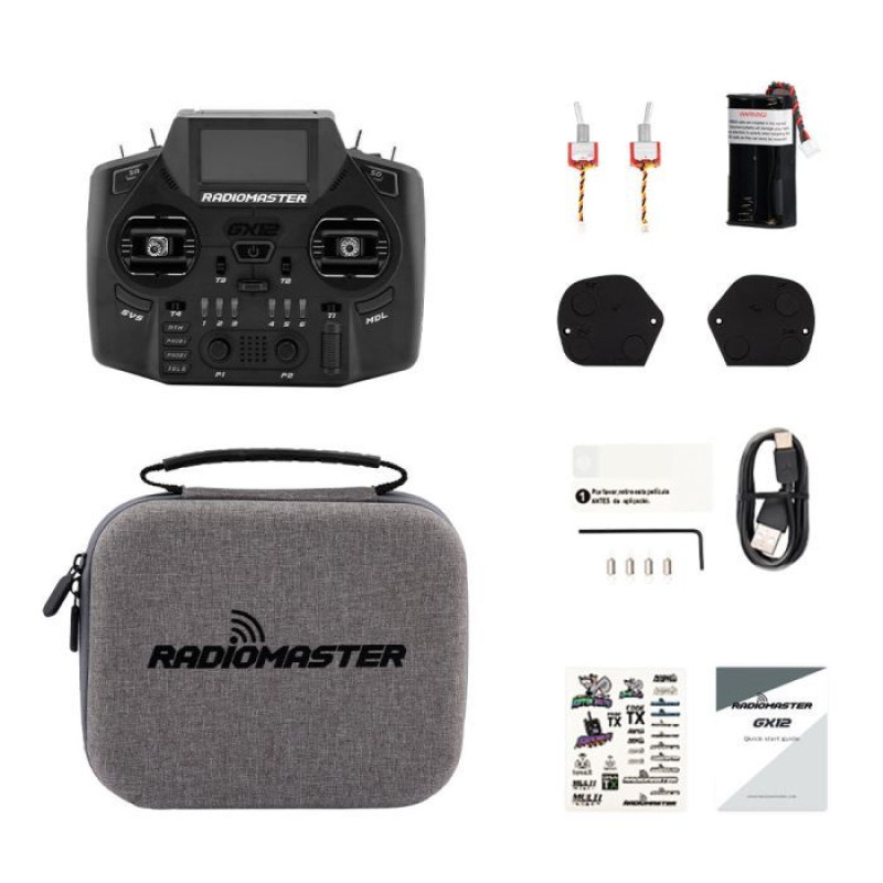 Пульт для дрону RadioMaster GX12 radio ExpressLRS Edge XT M2 (HP0157.0094-BLK)