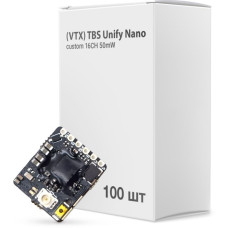 Відеопередавач (VTX) TBS Unify Nano custom 16CH 50mW упаковка 100шт (UNIFYNANOBOX)