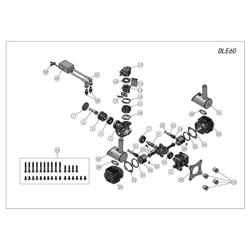 Двигун для дрона DLE 60 (DLE 60)