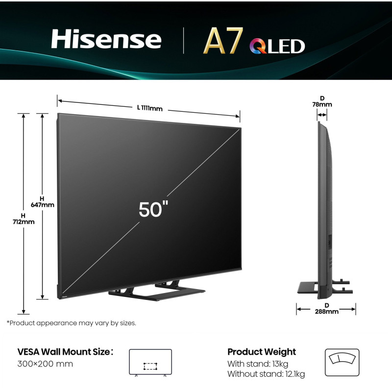 Телевізор Hisense 50A7Q