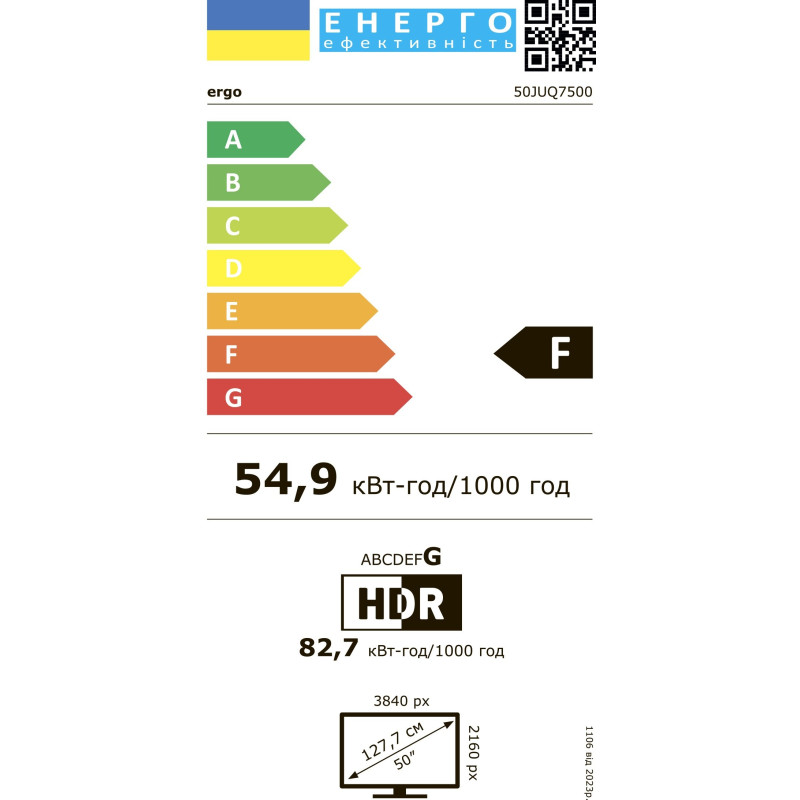 Телевізор ERGO 50JUQ7500