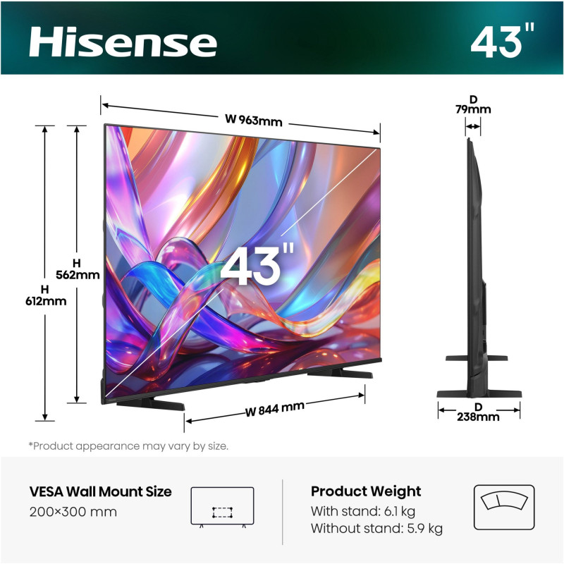 Телевізор HISENSE 43E7S