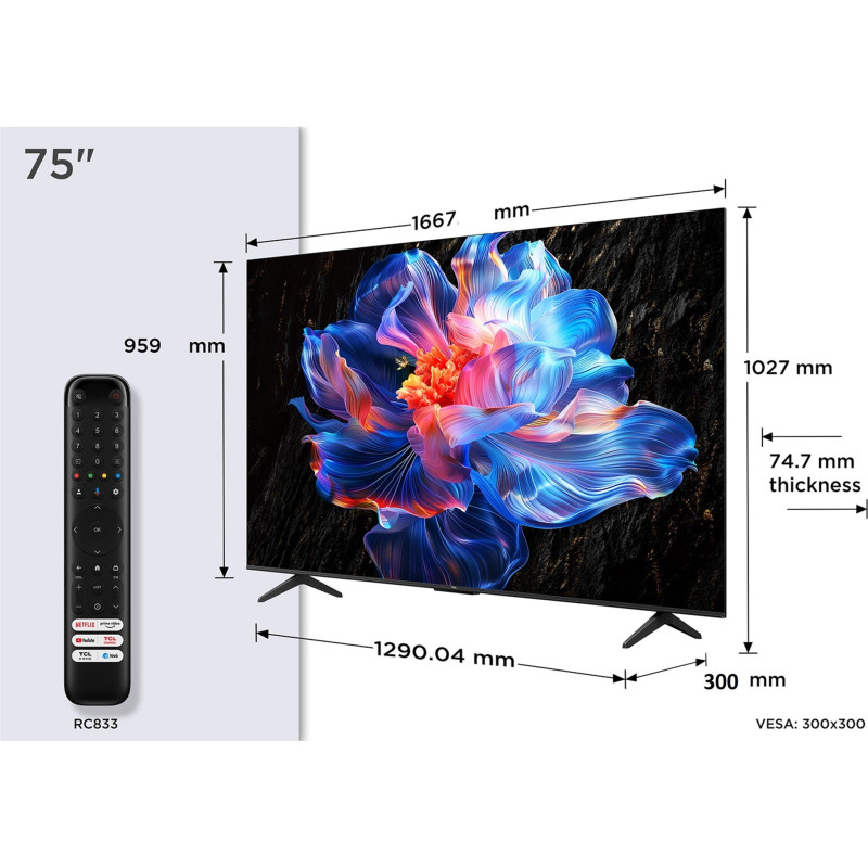 Телевізор TCL 75P6K