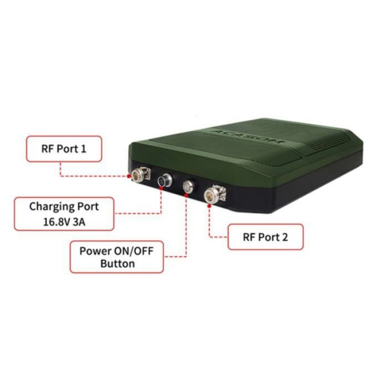 Підсилювач сигналу для дрона Acasom ROC-6 2.4G/5.2/5.8G (20Вт 5000mAh/16.8V)+кріплення штативу (ROC-6 Green)