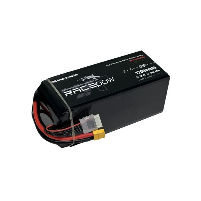 Аккумуляторний блок RacePow Lipo 6s 12000mAh 60C XT60 (12000mAh-6s-60C)