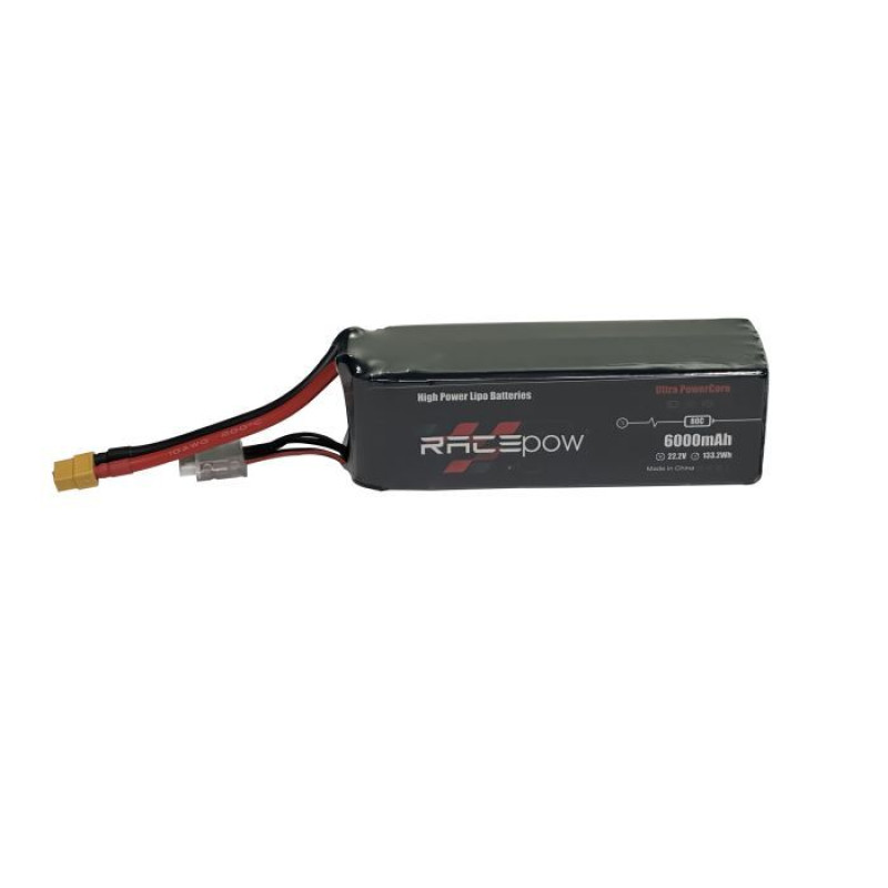 Акумулятор для дрону RacePow 6000mAh 6S 80C (6000mAh-6S-80C)