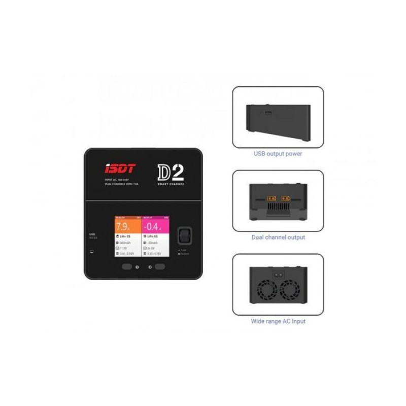 Зарядний пристрій для дрона iSDT D2 MK2 Battery Charger (D2MK2)