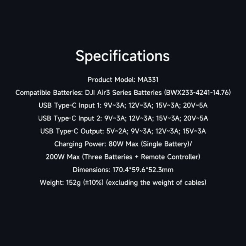 Зарядний пристрій для дрону iSDT MA331 Air 3 Series Charging Hub (iSDT-MA331)