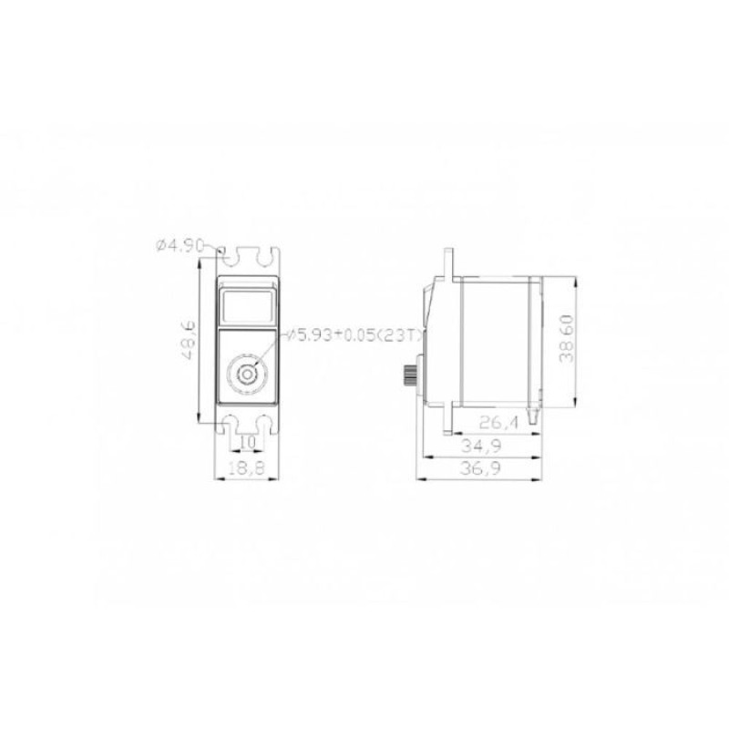 Сервопривід для дрону Emax ES3005HV Metal Gear Digital Servo (0102007010)