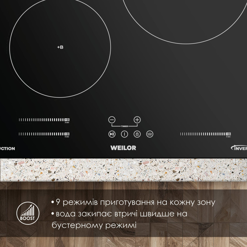 Варильна поверхня WEILOR WIS 433 BLACK