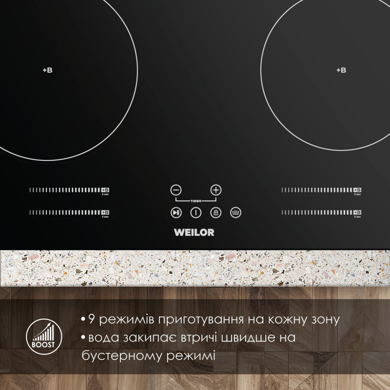 Варильна поверхня WEILOR WIS 643 BLACK