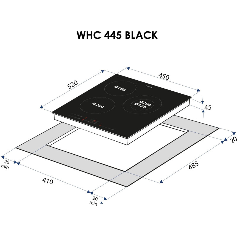 Варильна поверхня WEILOR WHC 445 BLACK