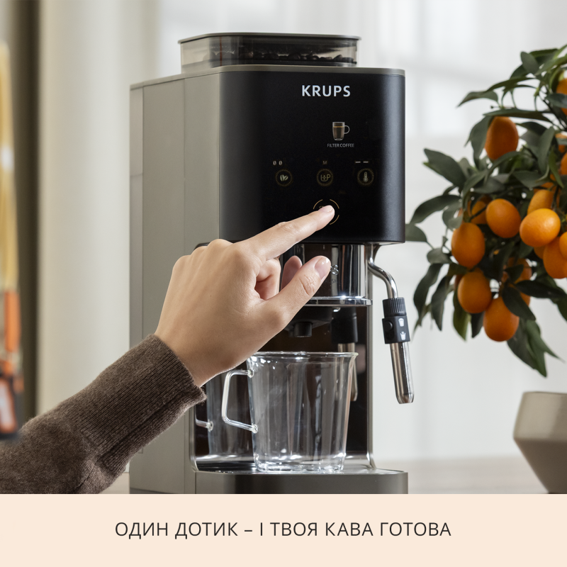 Кавомашина KRUPS SLIM Coffee Crush Experience SA403BE0 milk