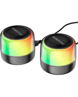 Портативна акустика Borofone BP12 Colorful BT Black