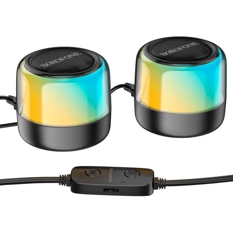 Портативна акустика Borofone BP12 Colorful BT Black