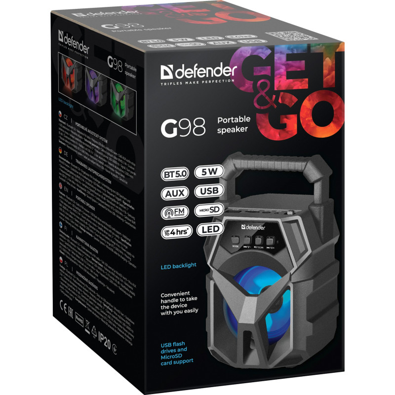 Портативна акустика Defender G98 Black (65098)