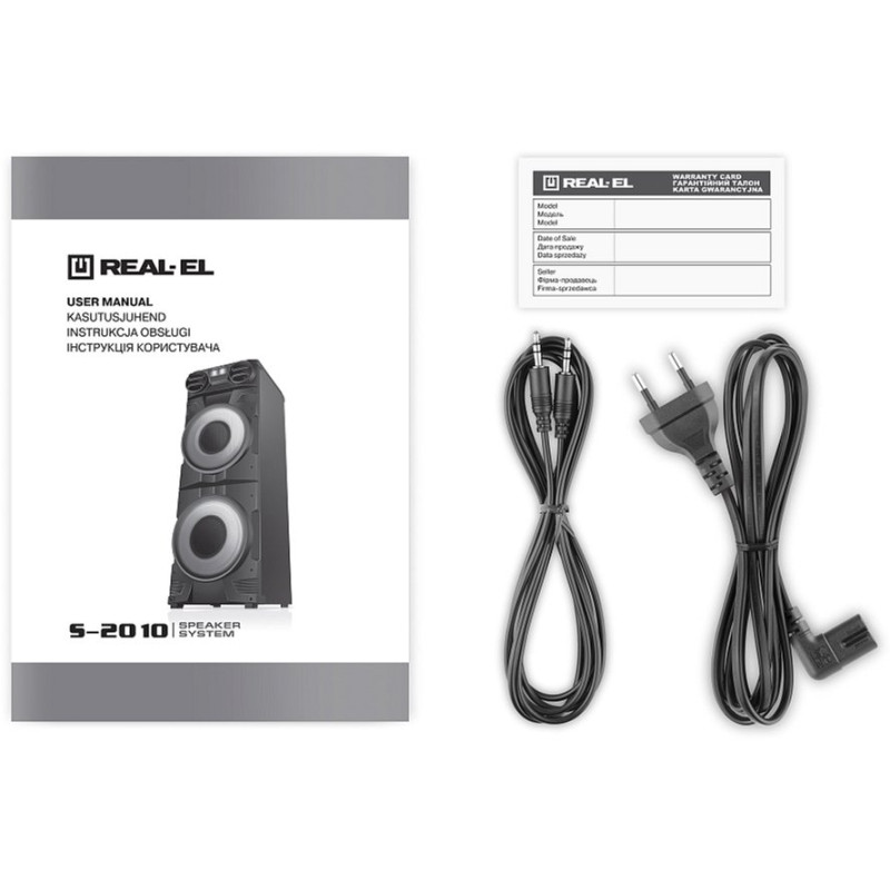 Портативна акустика REAL-EL S-2010 Black (EL121600034)