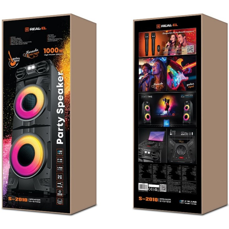 Портативна акустика REAL-EL S-2010 Black (EL121600034)